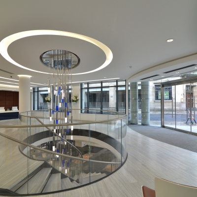 Tudor Street Spiral Glass Staircase