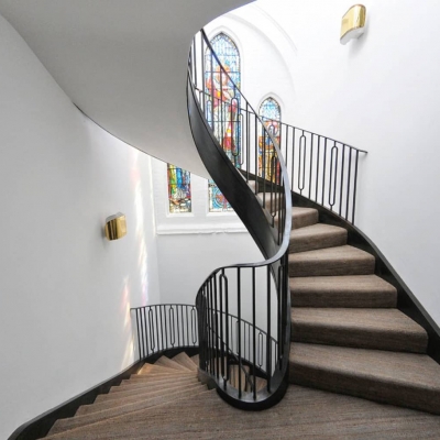 Downstairs View Of St Judes Spiral Staircase