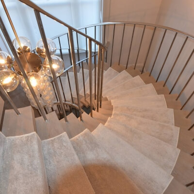 Downstairs View Of Lansdowne Road Custom Staircase