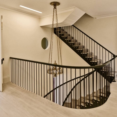 Landing View Of Custom Spiral Staircase
