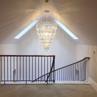 Elegant Light With Custom Staircase
