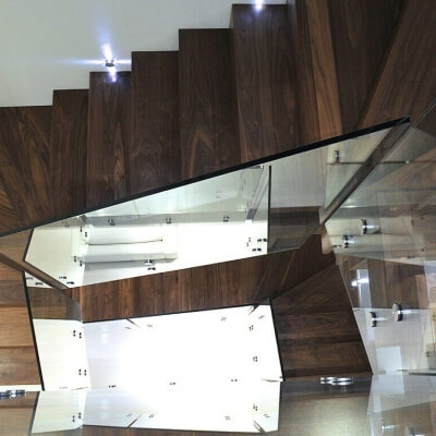 Aerial View Of Glass Staircase