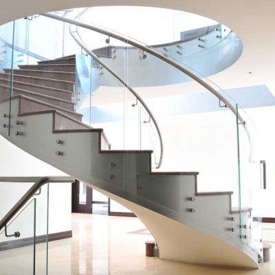 Helical Glass Staircase
