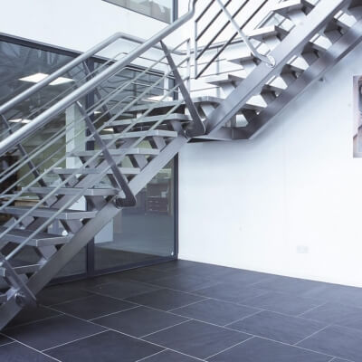 Side View Of Steel Staircase