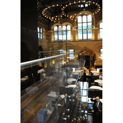 Glass Staircase With Chandelier