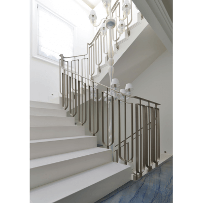 Custom White Staircase Made By Elite Metalcraft