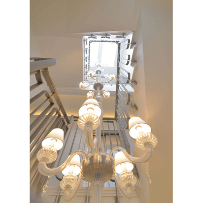 Aerial View Of Walton Street Nickel Painted Staircase