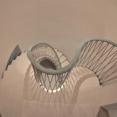 Downward view of Belgravia staircase