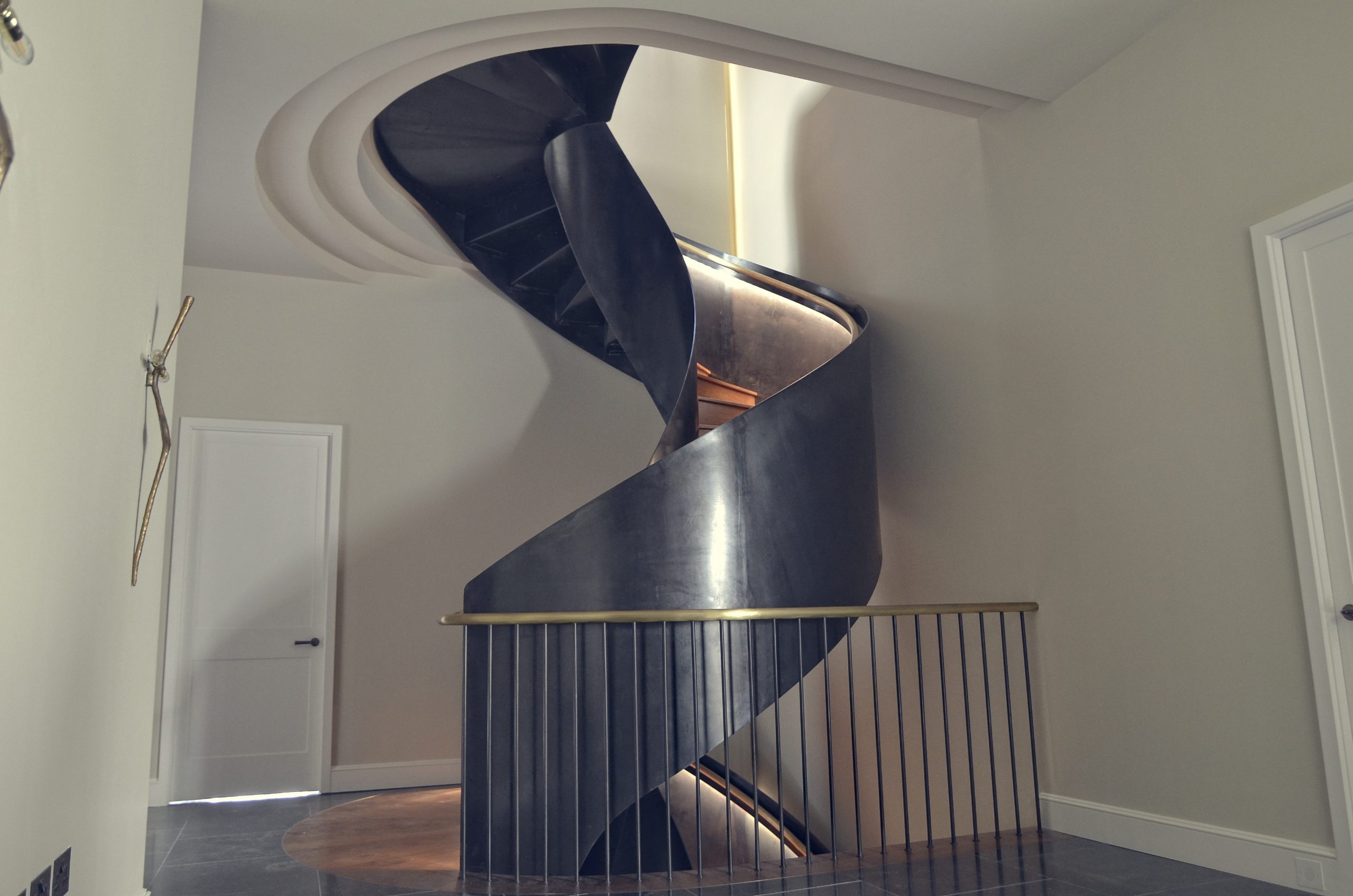 Ground View Of Modern Residential Staircase