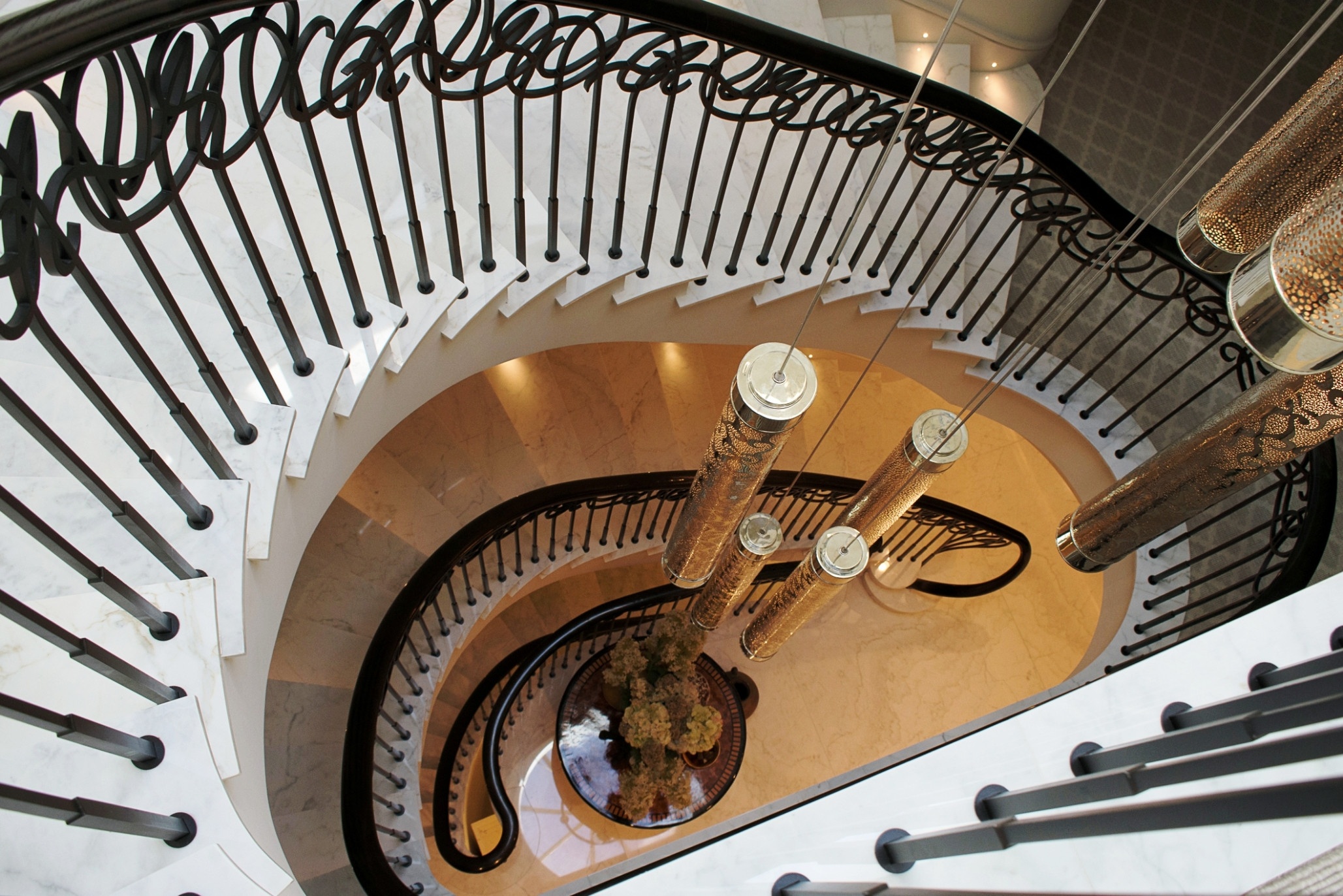 Ground View Of Modern Residential Staircase